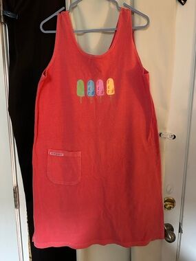 Coral Fresh Produce Popsicle Tank Dress